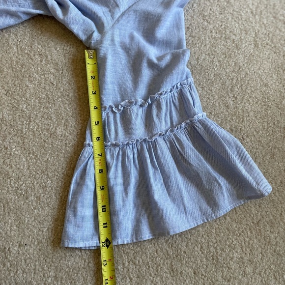Express Blue And White Striped Bell Sleeve Blouse- Size S - Picture 14 of 14
